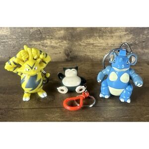 Large Bundle Of Three Vintage Pokemon Figure Key Chains Fast & Reliable Shipping